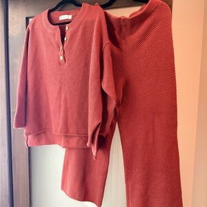 Cozy Free People Hailee Knit Lounge Set